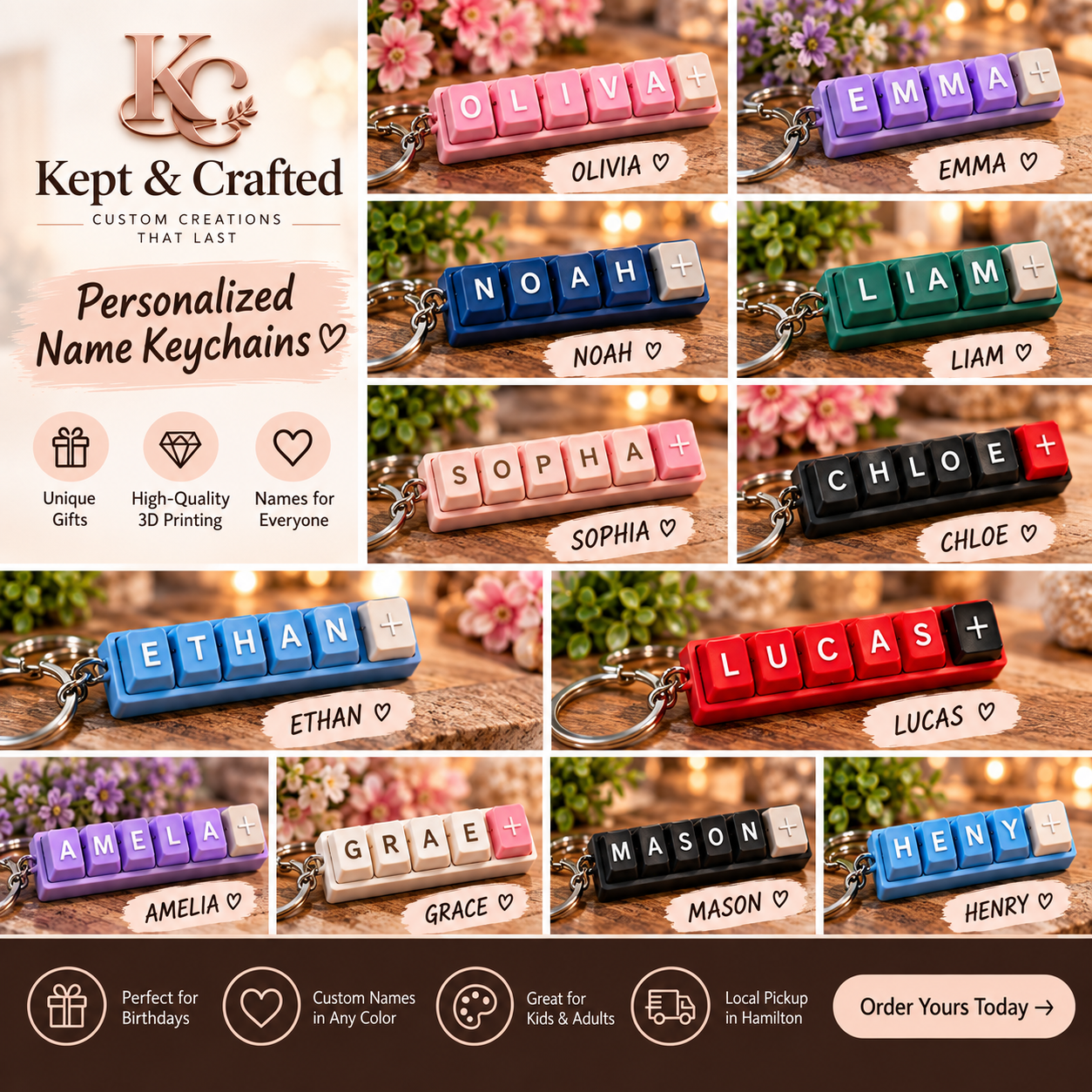 Decorative personalized keychain style product